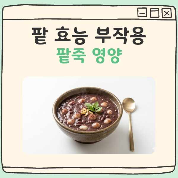 팥 효능과 부작용, 팥죽으로 챙기는 봄철 영양 대표 이미지